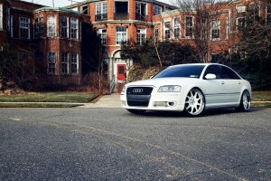 Audi, voiture, blanc