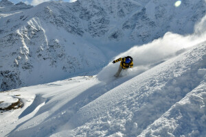 Berg, Ski, Skifahrer, Schnee, Winter