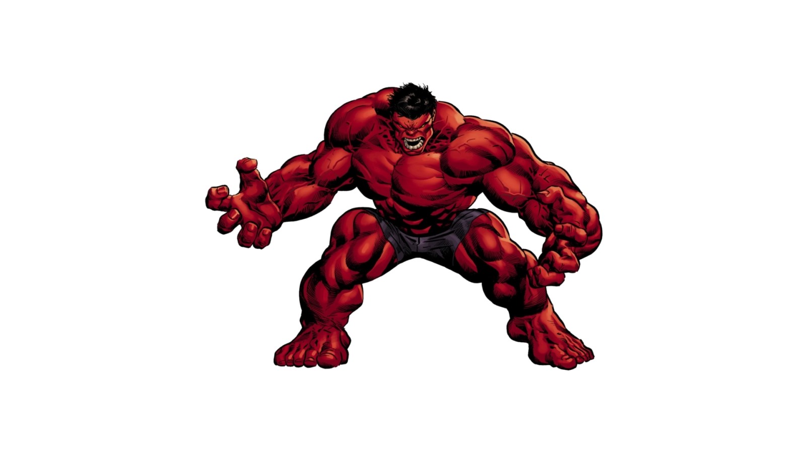 pose, power, Red Hulk