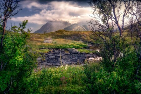 Berge, Natur, der Himmel