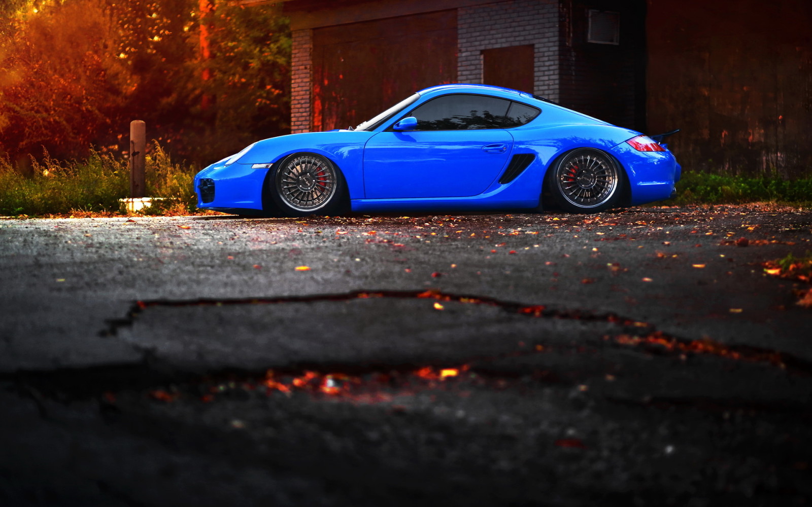 blauw, auto, Houding, Porsche, stemming, Porsche Cayman