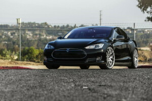 Preto, carro, Model S, s85, Tesla