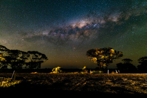 naturaleza, espacio, estrellas, la vía Láctea