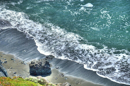 rocks, sea, stones, surf