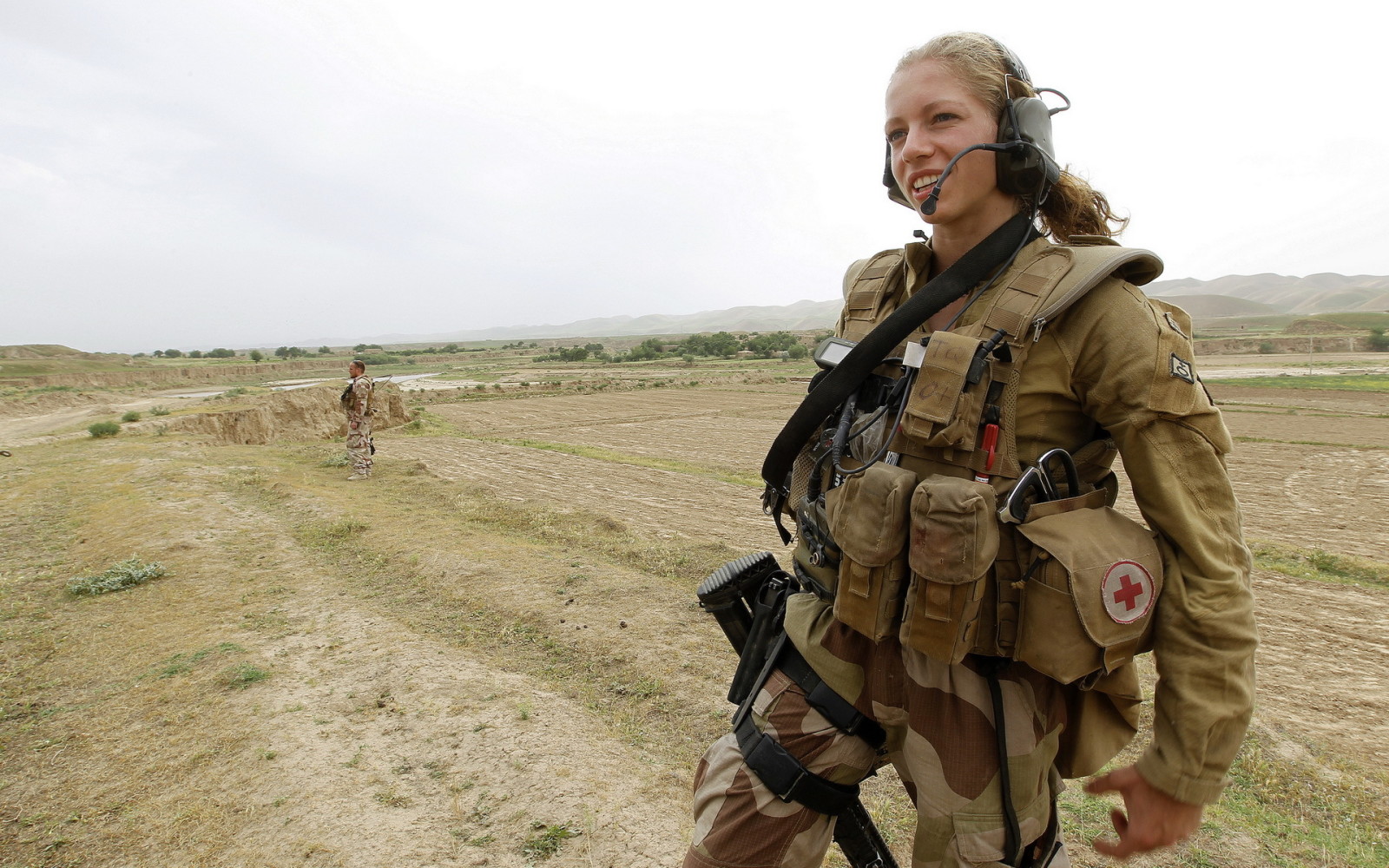 menina, armas, Soldados, Exército