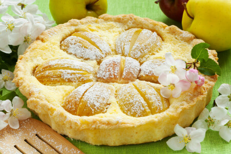 Fleurs de pomme, gâteau, Gâteaux, des pâtisseries, Tarte