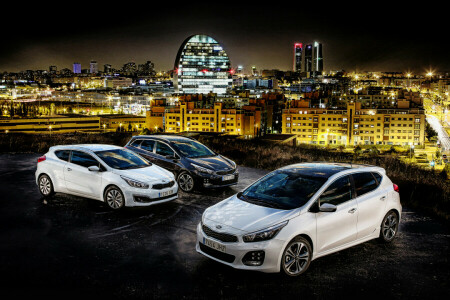 cee'd, Kia, LED, luces, noche, la ciudad