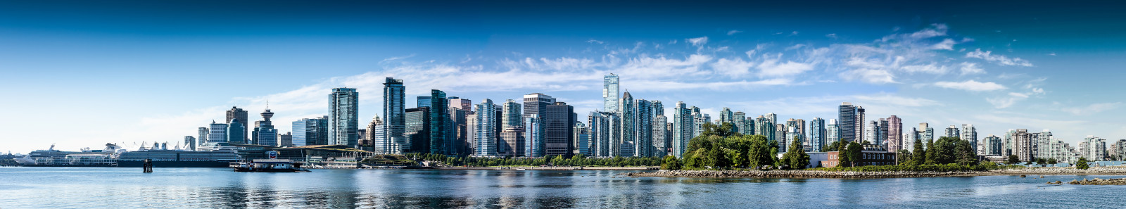 Canada, panorama, edificio, British Columbia, Vancouver