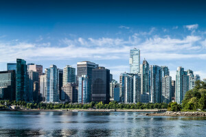 Brits Colombia, gebouw, Canada, panorama, Vancouver