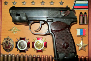 56-A-125, 9mm, arm, Bord, helder, kaliber, inktpatronen, gecontroleerd