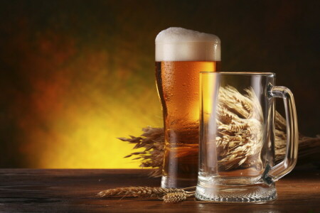 a beverage alcoholic, barley, beer, glass