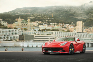 Berlinetta, f12, ferrari, rød