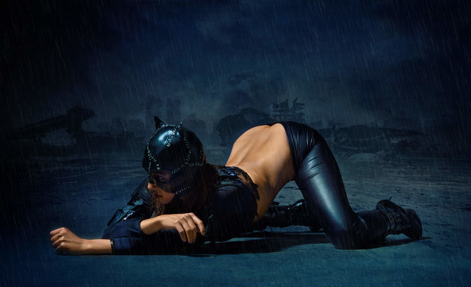 gato, máscara, Mujer, Catwoman, imagen, Stefan Gesell