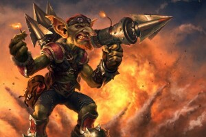 Goblin, Goblins vs Gnomes, a explosão, Warcraft, armas, pavio