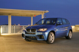 azul, BMW, Boomer, día, Máquina, SUV, El frente