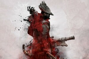 du sang, Bloodborne, manteau, à partir d'un logiciel, chasseur, la ville, armes