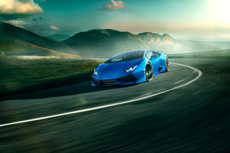 Blau, Huracan, Hurakan, Lamborghini, Novitec Torado