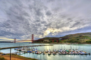 foto, het zeilen, San Francisco, Verenigde Staten van Amerika, jachten