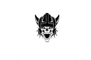 helmet, horns, skull, Viking