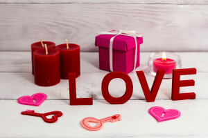 velas, corazón, amor, romántico, día de San Valentín