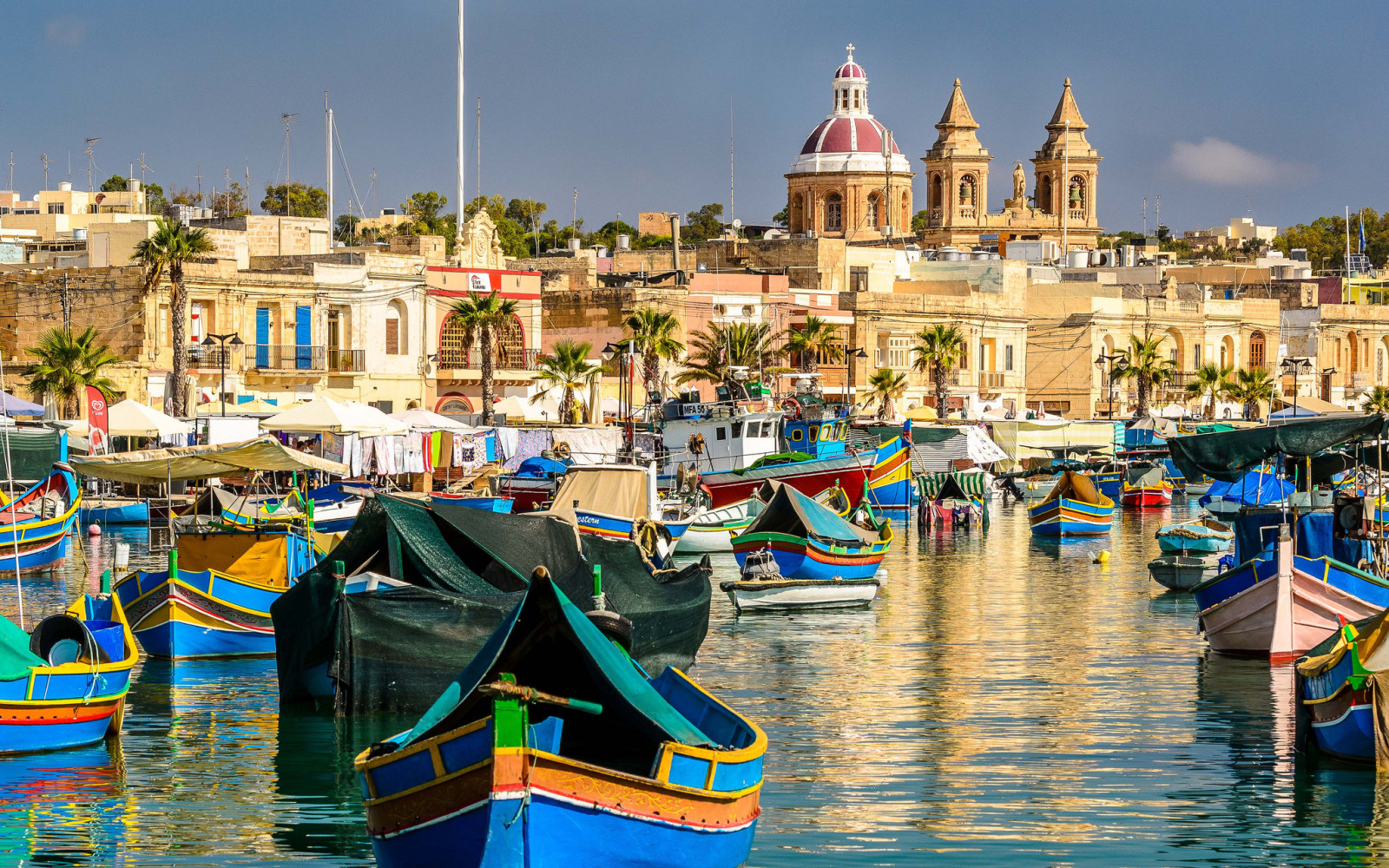 Defne, bina, tekneler, Malta, Marsaxlokk, Marsaxlokk, Malta Xlokk