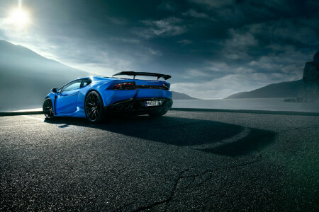 blauw, Huracan, Hurakan, Lamborghini, Novitec Torado