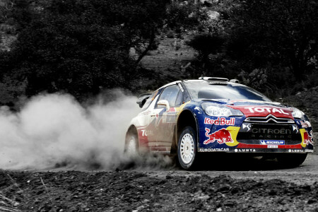 Citroen, DS3, Polvere, Macchina, Rally, Red Bull, velocità, sport