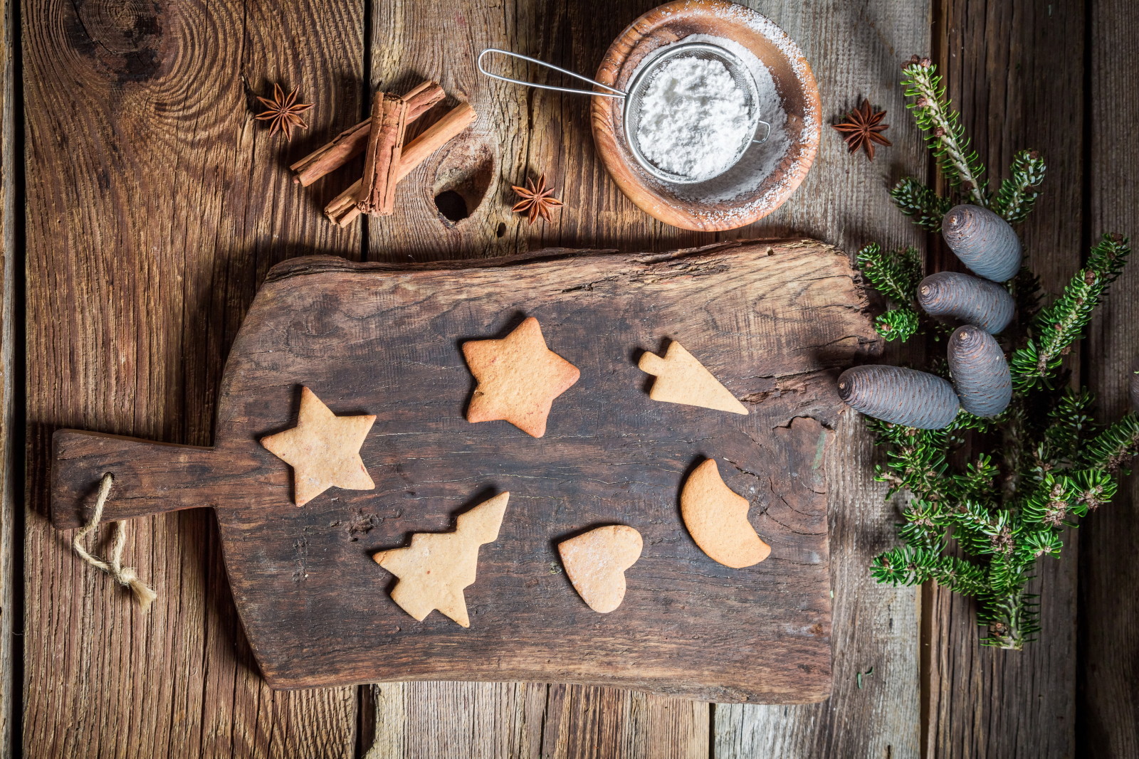 Nouvel An, Noël, décoration, Joyeux, biscuits