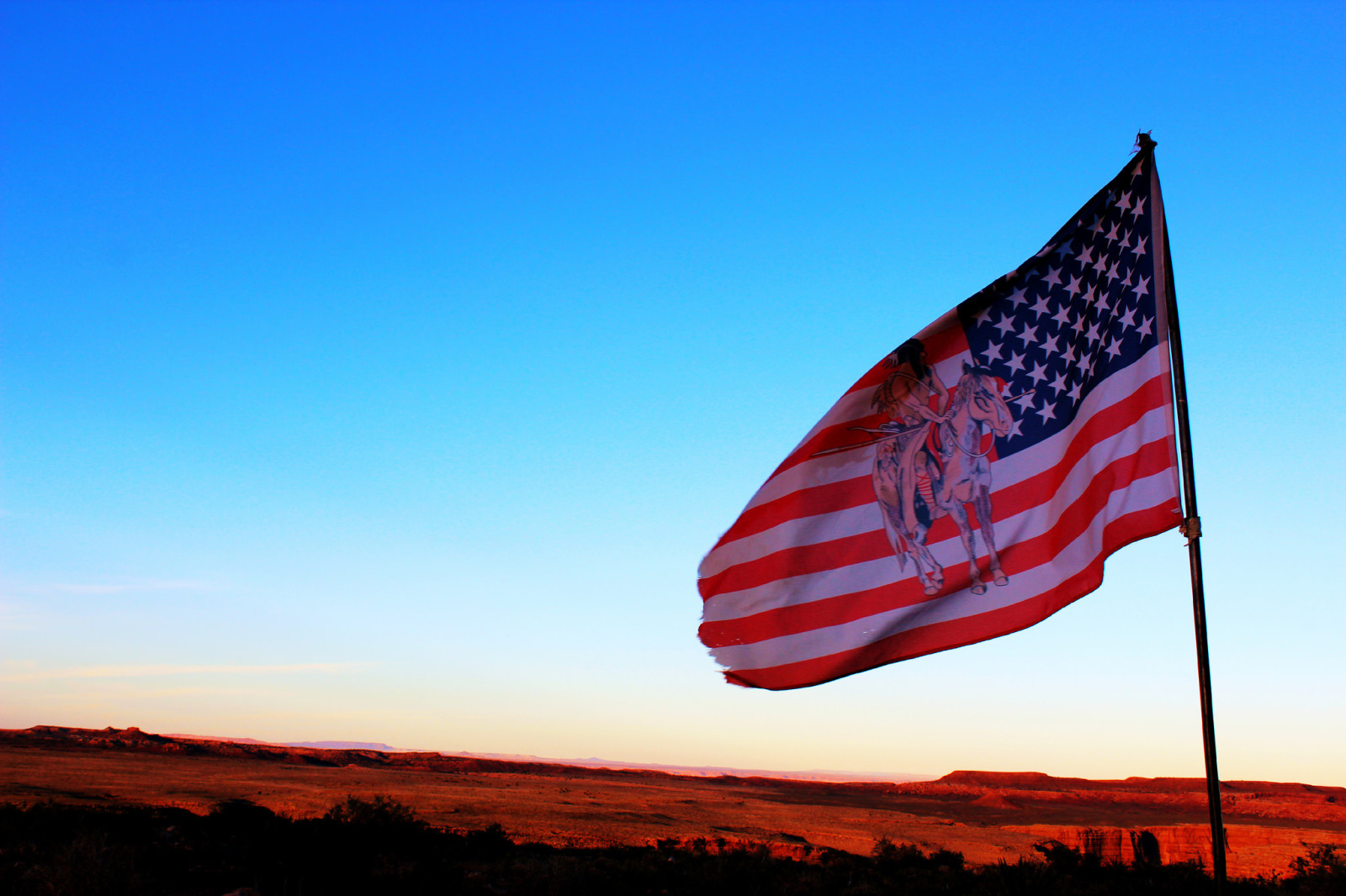 Le ciel, Etats-Unis, Indien, drapeau, originaire de