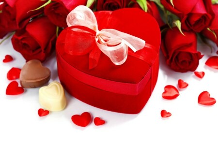 gift, heart, love, romantic, roses, valentine's day