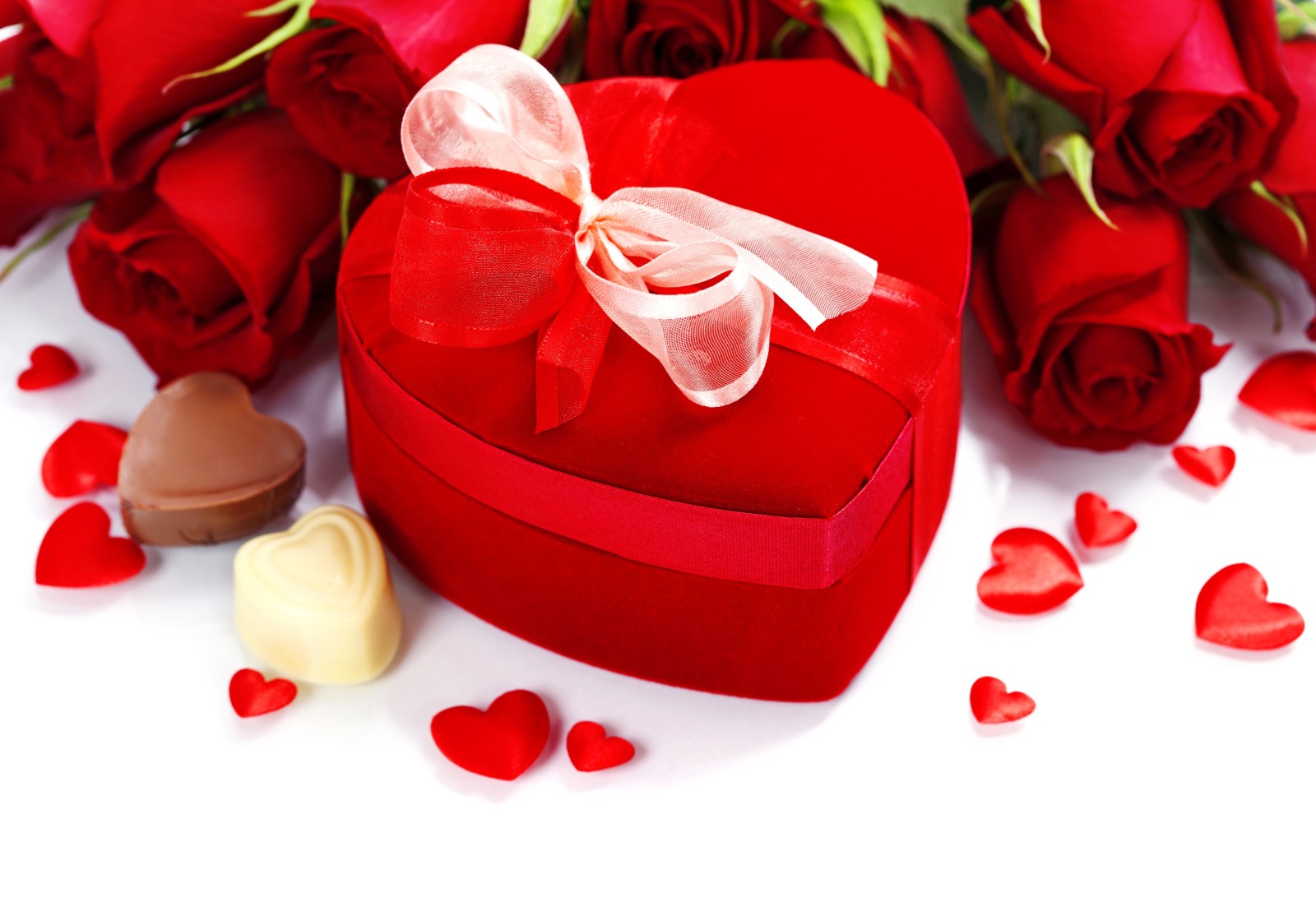 Liebe, romantisch, Valentinstag, Geschenk, Rosen, Herz