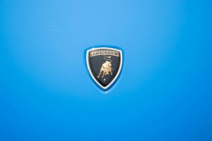 1968, auto, bleu, voiture, Classique, Lamborghini, logo, Machine