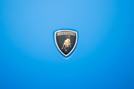 1968, auto, modrý, auto, Klasický, Lamborghini, logo, Stroj