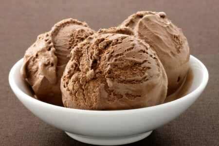 chocolate, plato, comida, helado, macro, dulce