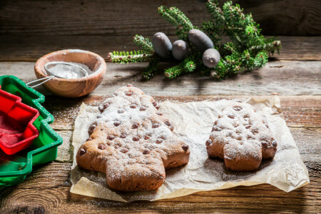 Natal, biscoitos, decoração, Alegre, Ano Novo