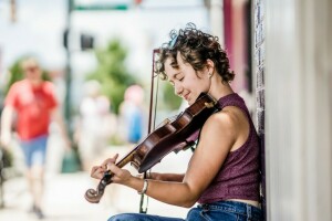 ragazza, Musica, violino