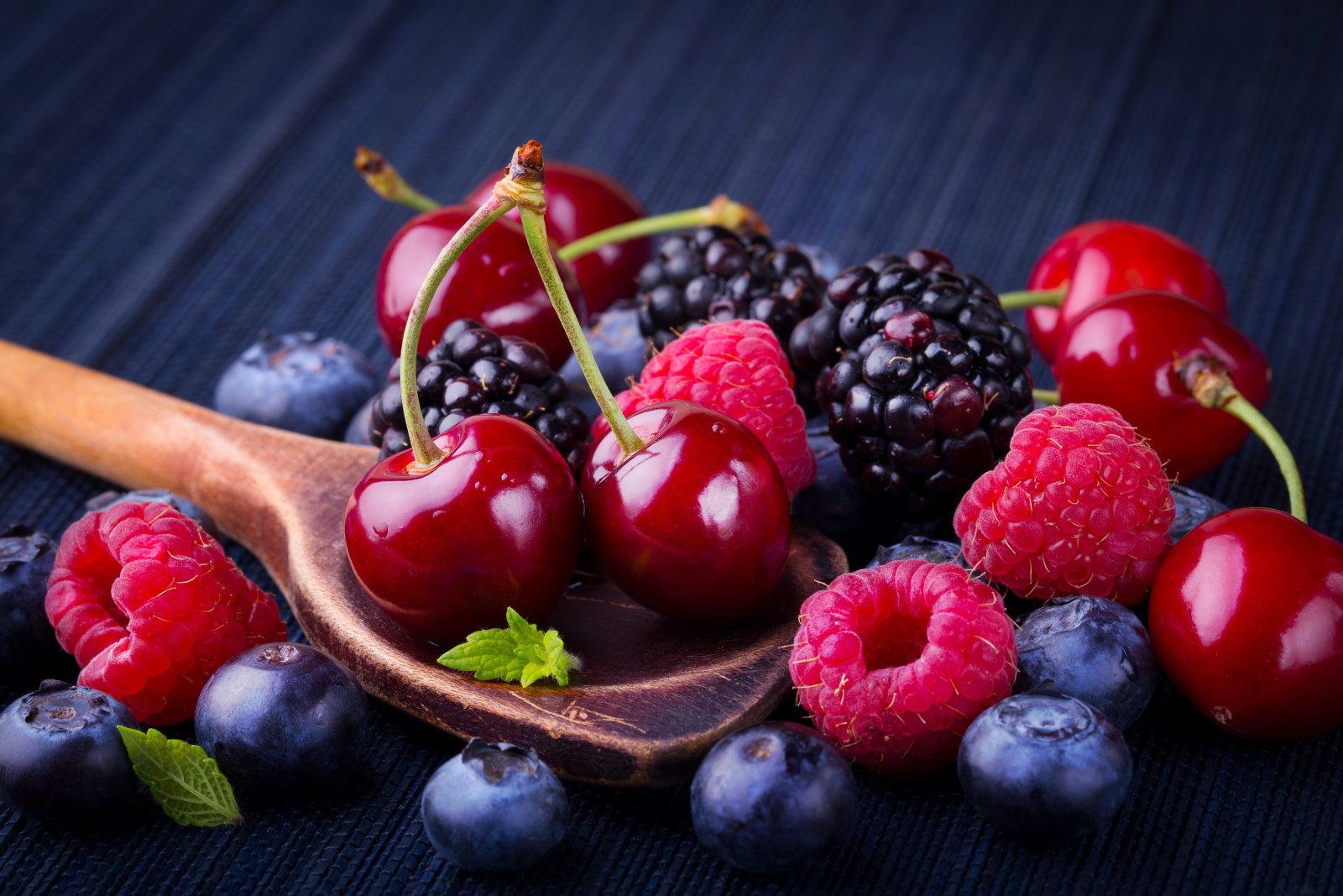 fructe de padure, zmeură, cireașă, proaspăt, afine, Mure