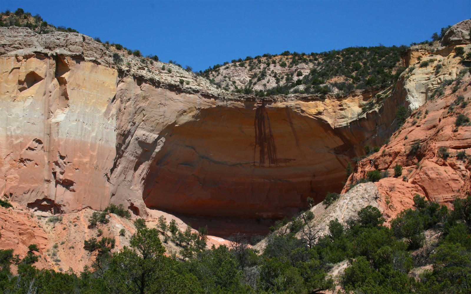 il cielo, alberi, arco, rocce, i cespugli, grotta