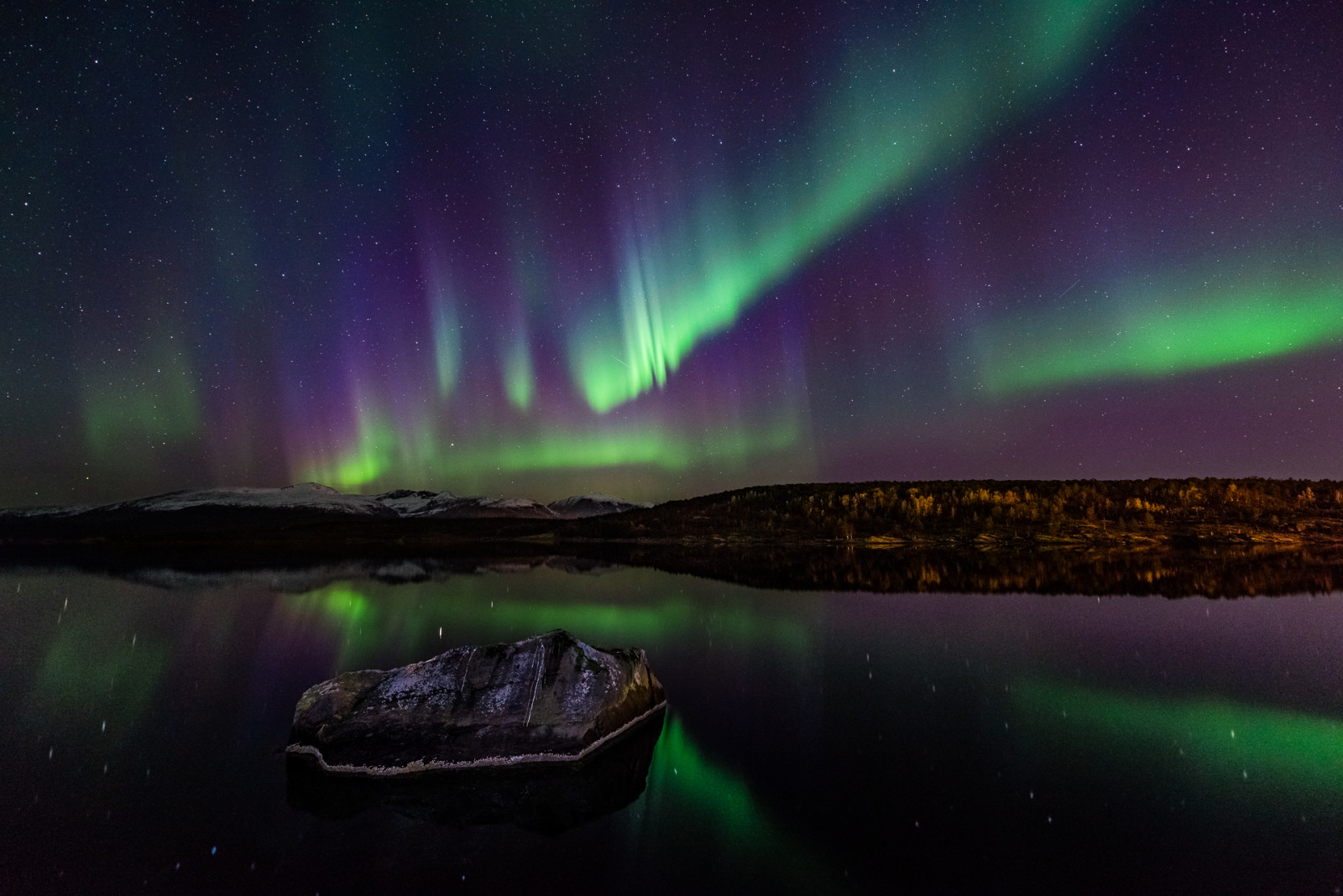 nuit, Norvège, étoiles, Northern Lights