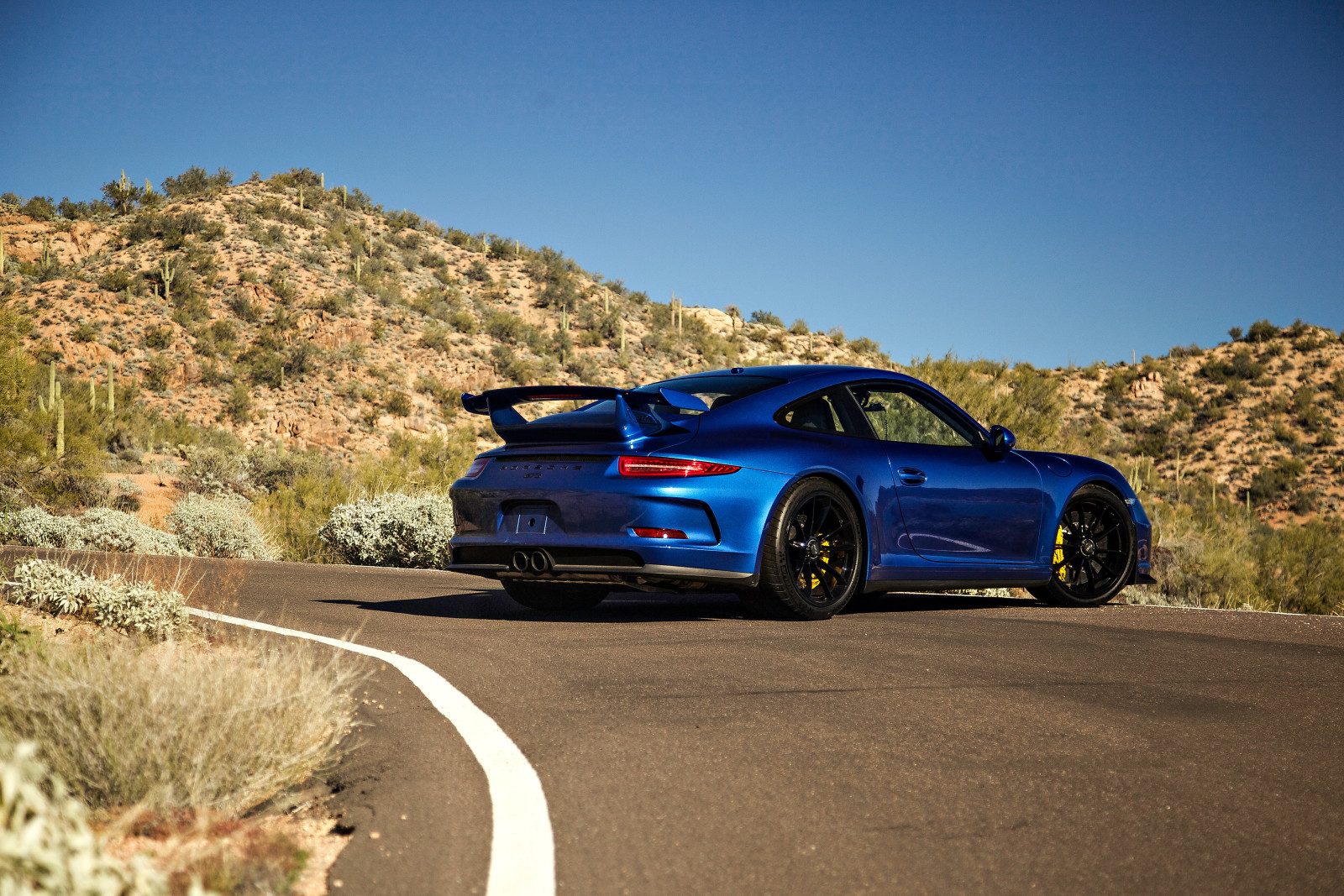 синий, суперкар, GT3, Porsche, 911