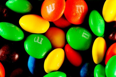 caramelo, de colores, mmdas, pastillas