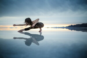 background, girl, pose