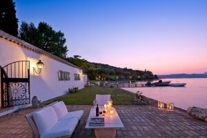 candles, house, pier, table, the evening, wine