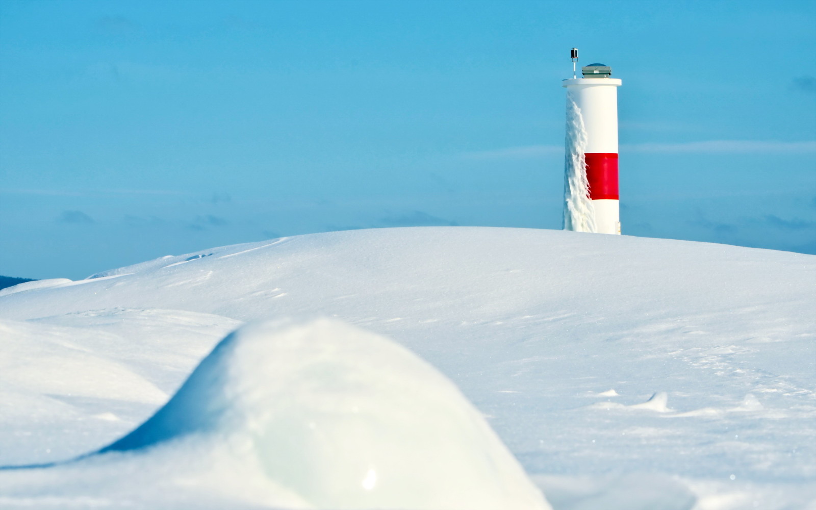 sneeuw, winter, Vuurtoren