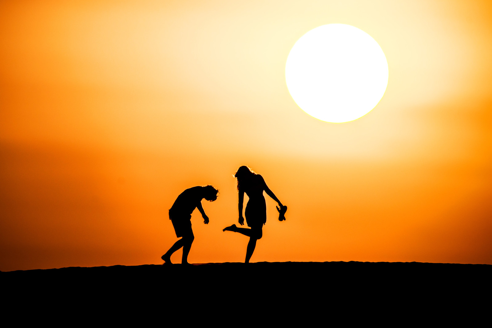 il cielo, tramonto, paesaggio, il Sole, orizzonte, Gioia