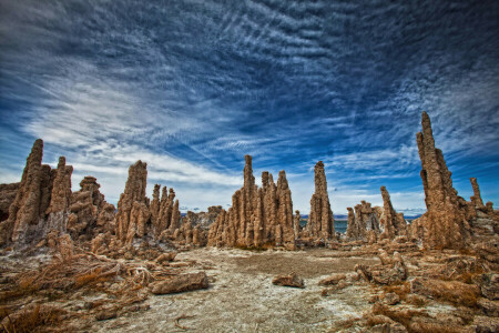 nuvens, pedras, pedras, o céu