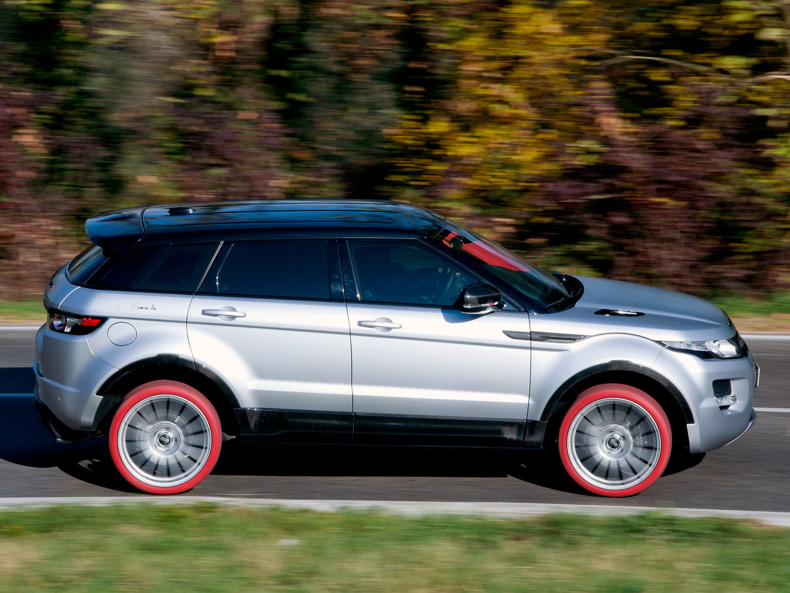 auto, utsikt, SUV, side, Range Rover, Land Rover, Evoque, Marangoni