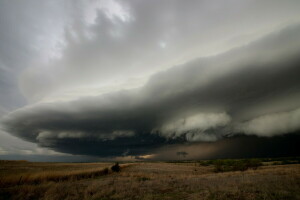 nuvens, campo, o céu