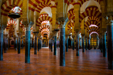 arco, columna, Córdoba, Mexico, mezquita, España