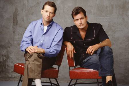 atores, Charlie Sheen, John Cryer, as séries, Dois homens e Meio